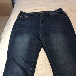2 pair size 18 tall Ashley Stewart skinny jeans